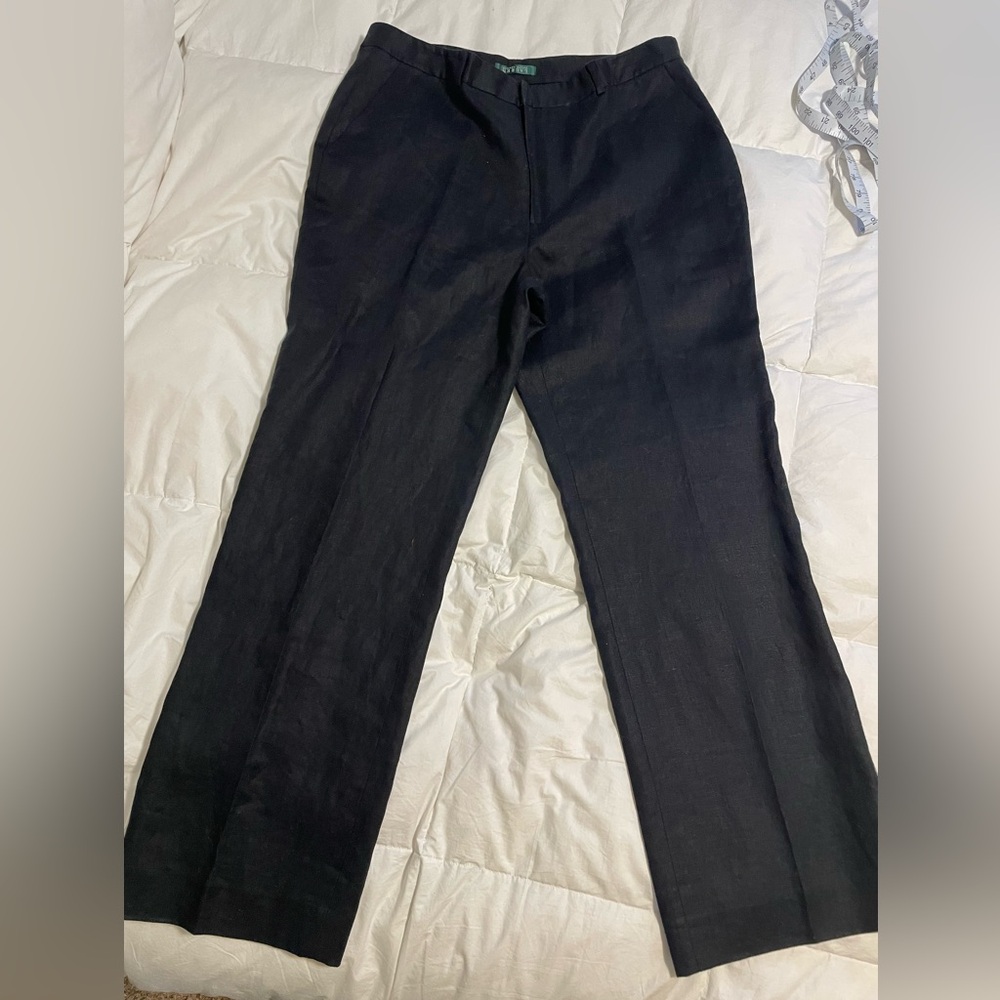 Ralph Lauren Dark Charcoal Wide Leg Trouser - Sz 14/16